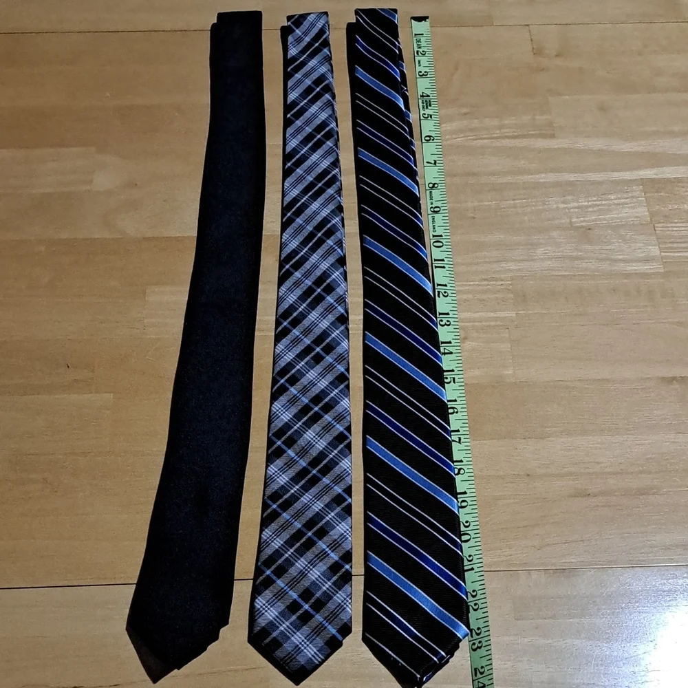 Stylish Men's Ties - Black, Plaid, Striped